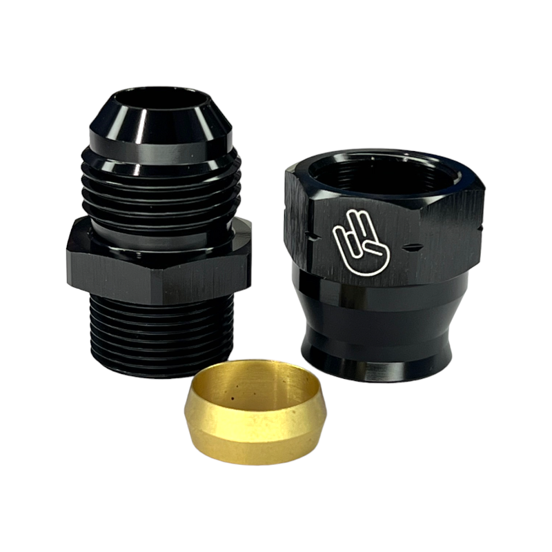 シュアラインα 8AN Male to 1/2 Hardline Compression Adapter – Shocker Fittings