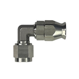 Shocker High Pressure Stainless 3AN PTFE 90 Deg. Hose End
