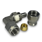 Shocker High Pressure Stainless 3AN PTFE 90 Deg. Hose End