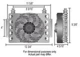 Derale 6AN Plate Type Fluid Cooler & Fan (13" x 10" x 5")