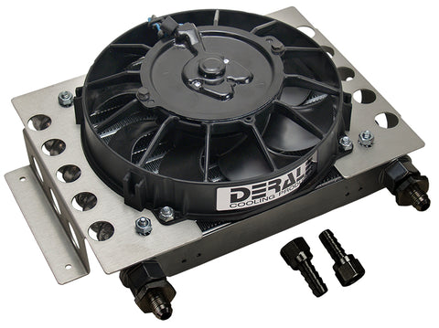 Derale 6AN Plate Type Fluid Cooler & Fan (13" x 10" x 5")