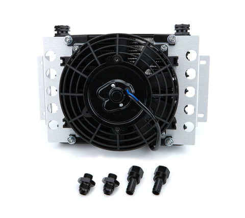 Derale 8AN Plate Type Fluid Cooler & Fan (13" x 10" x 5")