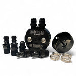 Compact 4" Dual Port Billet Diesel Fuel Sump w/ Built in Return