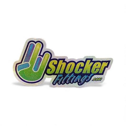 Shocker Full Color Glitter 9" x 5" Sticker