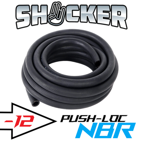Shocker Push-Loc 12AN NBR Series Hose - 1FT Black
