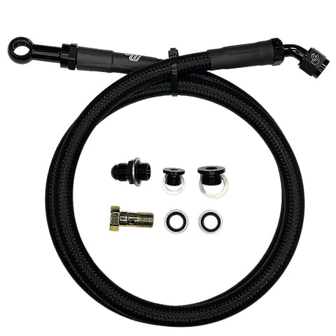 Duramax VGT Turbo -6AN Black Remote Oil Feed Line Kit LB7 LLY LBZ LMM LML