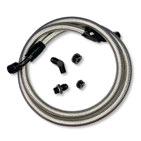 Duramax S300 S400 Turbo -6AN Stainless Remote Oil Feed Line Kit LB7 LLY LBZ LMM LML